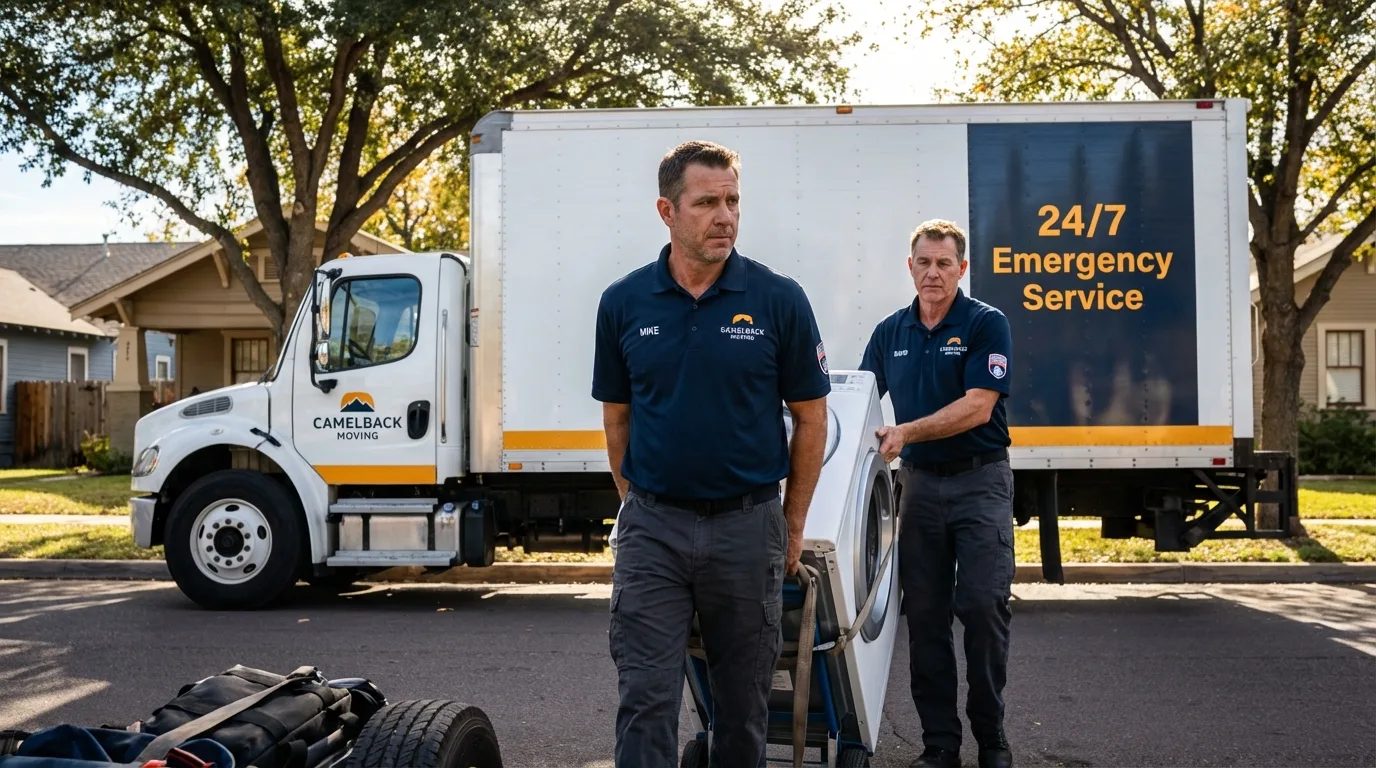 CamelBack Moving crew loading furniture in Queen City, TX